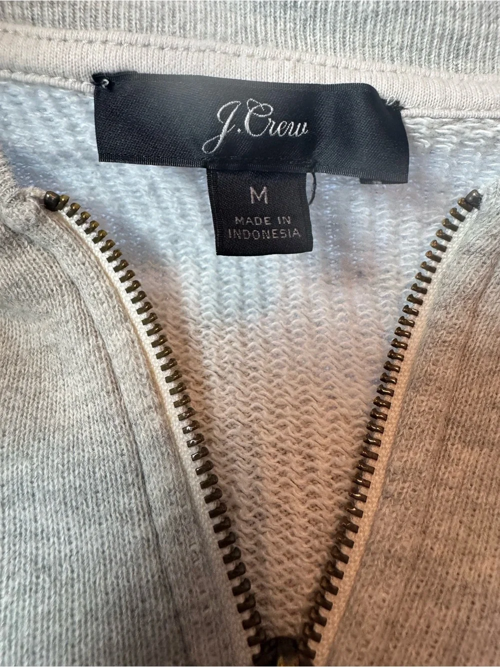 J. Crew Women’s Light Gray Zip-Up Medium Track Jacket